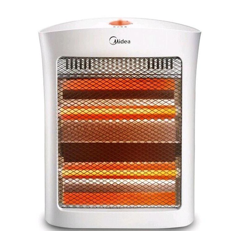 美的远红外NS8-15D家用取暖器电暖器三管加热暗光定时摇头小太阳